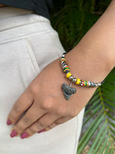 Load image into Gallery viewer, Shark Tooth Bracelet With Bob Marley and Yellow Beads