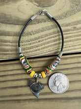 Load image into Gallery viewer, Shark Tooth Bracelet With Bob Marley and Yellow Beads