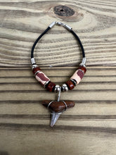Load image into Gallery viewer, Shark Tooth Bracelet With Brown and Beige Femo Beads