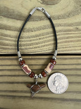 Load image into Gallery viewer, Shark Tooth Bracelet With Brown and Beige Femo Beads