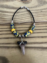 Load image into Gallery viewer, Shark Tooth Bracelet With Flower Femo Beads