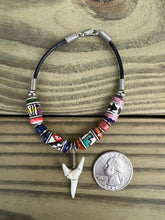 Load image into Gallery viewer, White Shark Tooth Bracelet With Peruvian Style Beads