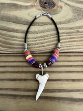Load image into Gallery viewer, White Shark Tooth Bracelet With Colorful Beads