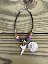 Load image into Gallery viewer, White Shark Tooth Bracelet With Colorful Beads
