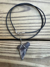 Load image into Gallery viewer, 1 11/16 Inch Fossilized Mako Shark Necklace