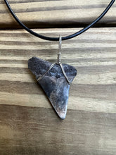 Load image into Gallery viewer, 1 11/16 Inch Fossilized Mako Shark Necklace