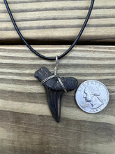 Load image into Gallery viewer, 1 11/16 Inch Authentic Fossil Mako Shark Necklace