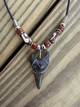 Load image into Gallery viewer, Mako Shark Tooth Necklace - 1 1/2" Large Fossil Shark Tooth Pendant