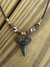 Load image into Gallery viewer, Mako Shark Tooth Necklace - 1 5/16" Fossil Mako Shark Tooth Pendant