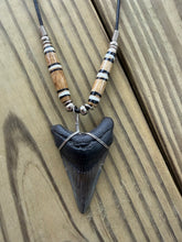 Load image into Gallery viewer, 2 1/8 Inch Fossilized Megalodon Shark Tooth Necklace | Handmade in USA