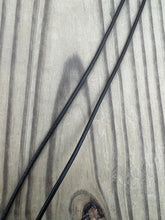 Load image into Gallery viewer, Gray and Black Fossil Megalodon Shark Tooth Necklace 2 1/4 Inch on Black Leather Cord