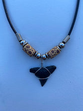 Load image into Gallery viewer, Shark Tooth Necklace Giraffe Print Femo Beads