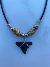 Load image into Gallery viewer, Shark Tooth Necklace Giraffe Print Femo Beads
