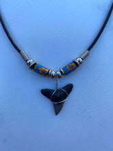 Load image into Gallery viewer, Shark Tooth Necklace Sun Flower Femo Beads