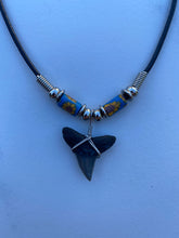 Load image into Gallery viewer, Shark Tooth Necklace Sun Flower Femo Beads