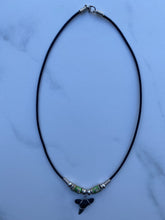 Load image into Gallery viewer, Shark Tooth Necklace Panther Femo Beads
