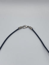 Load image into Gallery viewer, White Shark Tooth Necklace With Dark Blue Beads