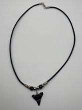 Load image into Gallery viewer, Shark Tooth Necklace With Black Beads