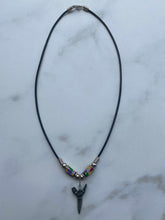 Load image into Gallery viewer, Sandshark Tooth Necklace Abstract Colors Femo Beads