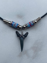 Load image into Gallery viewer, Sandshark Tooth Necklace Flower Femo Beads