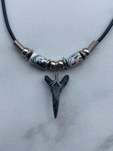 Load image into Gallery viewer, Sandshark Tooth Necklace Panda Femo Beads