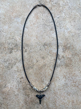 Load image into Gallery viewer, Small Shark Tooth Necklace S Shape Design Bone Beads