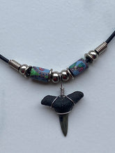 Load image into Gallery viewer, Shark Tooth Necklace Butterfly Femo Beads