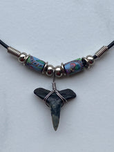 Load image into Gallery viewer, Shark Tooth Necklace Butterfly Femo Beads