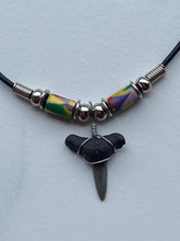 Load image into Gallery viewer, Shark Tooth Necklace Abstract Colors Femo Beads