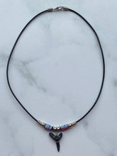 Load image into Gallery viewer, Shark Tooth Necklace Flower Femo Beads