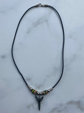 Load image into Gallery viewer, Sandshark Tooth Necklace Rastafarian Femo Beads