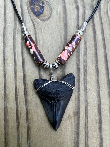 Real megalodon shark tooth necklace sales