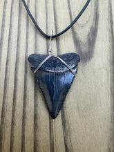 Load image into Gallery viewer, 1 13/16 inch Fossilized Real Great White Shark Tooth Plain Necklace
