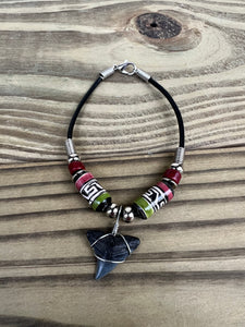 Shark Tooth Bracelet With Peruvian Style Beads