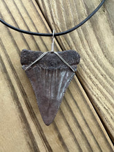 Load image into Gallery viewer, Fossilized 2 1/8 Inches Great White Shark Tooth Necklace
