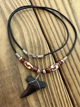 Load image into Gallery viewer, Fossilized Mako Shark Tooth Necklace 1 7/16 Inche Mako
