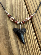 Load image into Gallery viewer, Fossilized Mako Shark Tooth Necklace 1 7/16 Inche Mako
