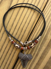 Load image into Gallery viewer, Mako Shark Tooth Necklace - 1 3/16" Real Fossil Shark Tooth Pendant
