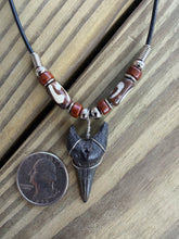 Load image into Gallery viewer, Mako Shark Tooth Necklace - 1 1/2" Large Fossil Shark Tooth Pendant
