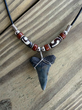 Load image into Gallery viewer, Mako Shark Tooth Necklace - 1 5/16" Fossil Mako Shark Tooth Pendant
