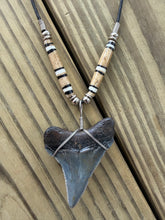 Load image into Gallery viewer, 1 15/16 Inch Megalodon Shark Tooth Necklace | Handmade in USA
