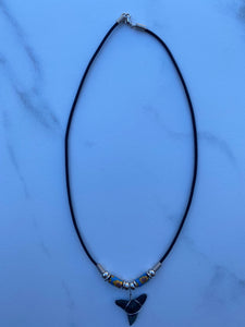 Shark Tooth Necklace Sun Flower Femo Beads