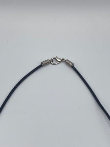 White Shark Tooth Necklace With Black Beads