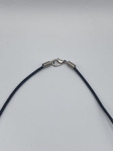 Load image into Gallery viewer, White Shark Tooth Necklace With Dark Blue Beads
