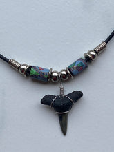 Load image into Gallery viewer, Shark Tooth Necklace Butterfly Femo Beads
