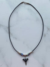Load image into Gallery viewer, Shark Tooth Necklace Moon Femo Beads

