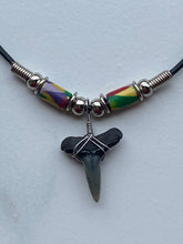 Load image into Gallery viewer, Shark Tooth Necklace Abstract Colors Femo Beads
