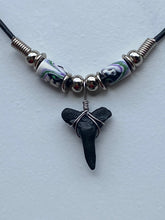 Load image into Gallery viewer, Shark Tooth Necklace Panda Femo Beads
