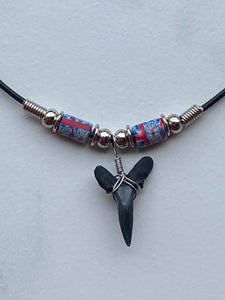 Shark Tooth Necklace Flower Femo Beads