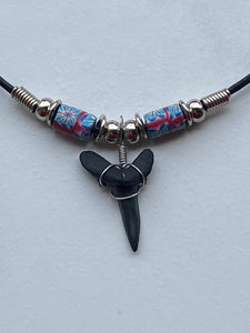 Shark Tooth Necklace Flower Femo Beads